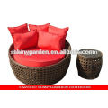 Amazon Rattan Sonnenliege, Gartenmöbel-Rattan rundes Bett, rundes Bett